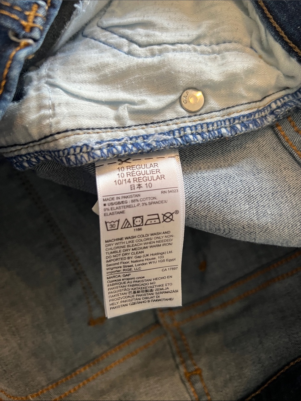 GAP Women’s Sculpt Stretch Skinny Jeans in Dark Blue Wash 30R Size 10 - Picture 6 of 6